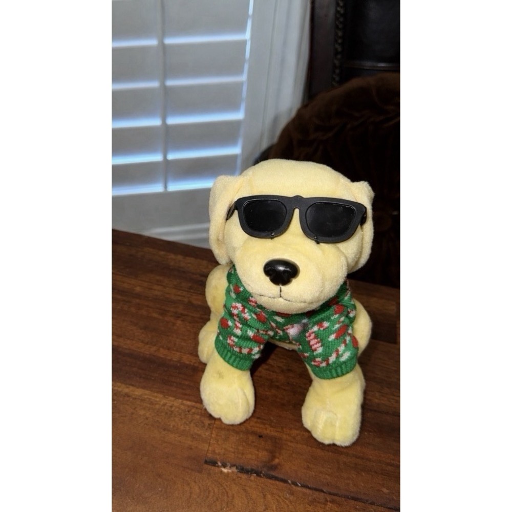 2012 Raising Canes Ugly Christmas Tacky Sweater Dog Plush Stuffed Animal Toy 7"